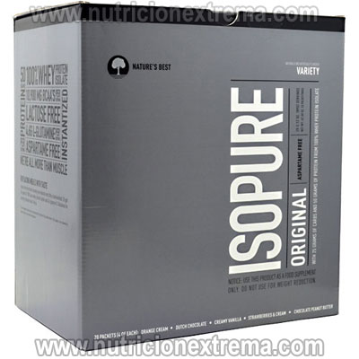 Isopure 20 Sobres Proteina 0 grasa 0 carbohidratos en varios sabores Nature's Best