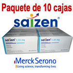 Sai-zen 40 UI Pack de 10 cajas de 4 ui c/u - Hormona de Crecimiento M3rck - Hormona de Crecimiento de Uso Humano 40 U.I. de Merck Serono