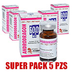 Super Pack 5 pzs de AndroDragon 600 - Nandro + Trenbo + Testo. Dragon Power - Sper Pack de 5 AndroDragon 600. Esteroide Inyectable de 3 sustancias!