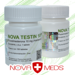 Nova Testin 10 - Fluoximesterona Halotestin 10 mg x 100 tabletas. Nova Meds - Fluoximesterona es utilizado con xito para mejorar la dureza del msculo y eliminar grasa y agua.