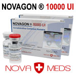 NOVAGON  10,000 UI Gonadotrofina Corinica Humana. Nova Meds - Estimulante de los tejidos intersticiales de las gonadas. Solucin inyectable.