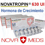 NOVATROPIN  630 UI Hormona de Crecimiento Suiza. Nova Meds