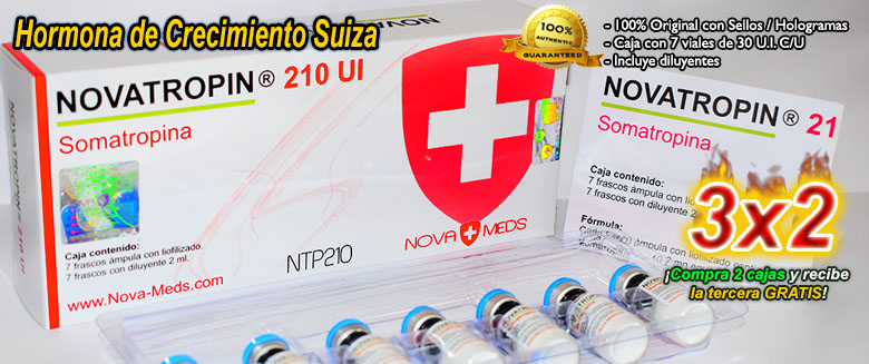 Novatropin 210 UI Hormona Suiza al 3x2!