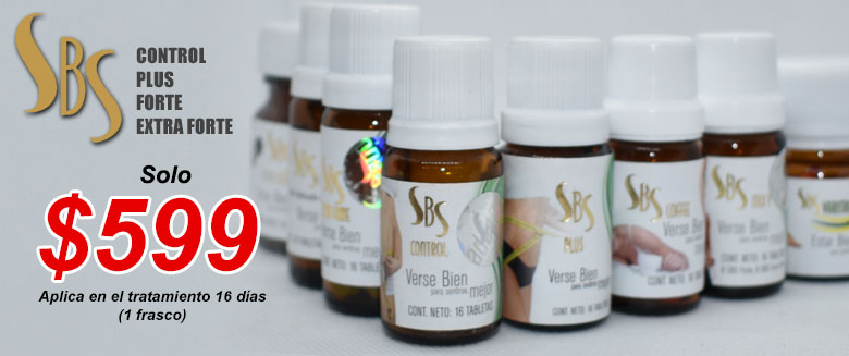 SBS Control, Plus, Forte y Extra Forte a solo $599 c/u