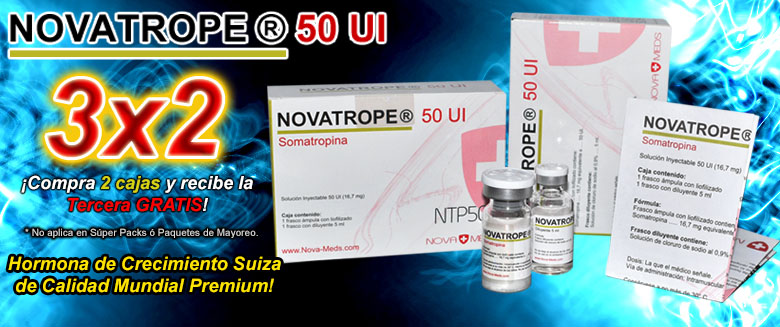 Novatrope 50 UI - La mejor hormona de crecimiento suiza!