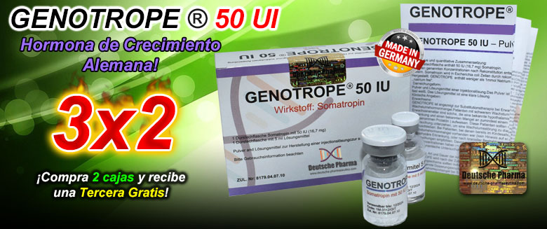 Genotrope 50 UI - Hecha en Alemania, Hormona al 3x2!