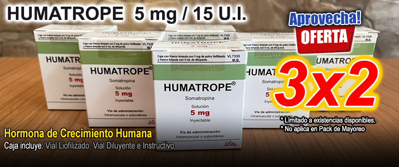 Humatrope 15 UI - La hormona clásica al 3x2