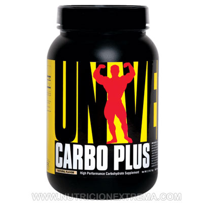 Carbo Plus - Carbohidratos Glucemicos Premium. Universal Nutrition - cada servicio contiene una carga de 55 g de energía pura.