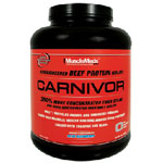 Carnivor 4 lbs - Proteina de Carne vacuno con creatina y BCAA's 0 grasa y 0 azcar. MuscleMeds - 350% ms concentrado que la carne y ms concentrado que el aislado de suero