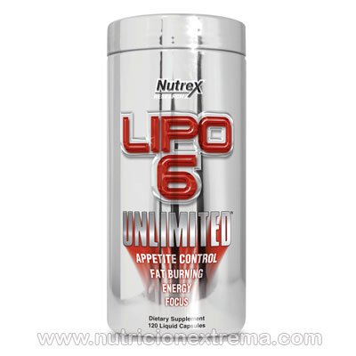 Lipo6 Unlimited - Reduce la grasa corporal y define tu musculatura. Nutrex - Su fórmula única ofrece ilimitadas resultados de pérdida de peso
