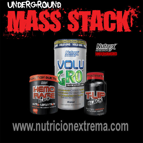 Mass Stack - Ciclo de Masa Muscular. Nutrex - Excelente stack para incremento de masa musuclar y super fuerza