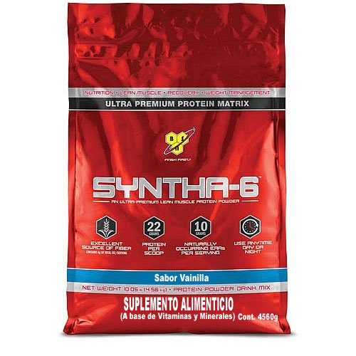 SYNTHA-6 - 10 Lbs. 6 proteínas de asimilación rápida, media y lenta. Bsn - Syntha-6 es baja en lactosa y carbohidratos, convirtiéndola en una buena elección