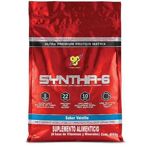 SYNTHA-6 - 10 Lbs. 6 protenas de asimilacin rpida, media y lenta. Bsn - Syntha-6 es baja en lactosa y carbohidratos, convirtindola en una buena eleccin