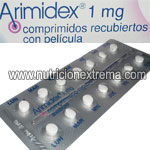 Arimidex ® 1 mg AstraZeneca - 1 Blister con 14 tabs. - Se incorpora el arimidex para anular la casi segura aromatización de la testosterona