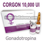 CORGON 10,000 UI - Gonadotropina Corionica Humana. Original. HCG - Estimulante de los tejidos intersticiales de las gonadas. Solucion inyectable.