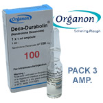 Deca-Durabolin 1 ml - Pack 3 Amp. Decanoato de Nandrolona 100 mg x 1 ml. Organon - Incrementa tu masa muscular con este increible producto.