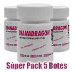 Pack de Mayoreo de 5 Botes de Dianabol 25 mg Dragon Power