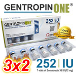 GENTROPIN ONE 252 U.I. Hormona de Crecimiento Holandesa 12 mg - Hormona de Crecimiento Humano - Somatropina 36 UI por Cartucho