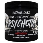 Psychotic Black - preentrenamiento extremadamente potente que proporciona una energa inigualable - Insane Labz - Notable energa adems del uso de altas dosis de cafena; es la adicin del exclusivo compuesto AMPiberry, que puede extender y mejorar los efectos estimulantes por hasta 3 horas, proporcionando abundante energa.