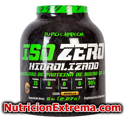 ISO ZERO 5 LBS - Proteina Hidrolizada Cero Grasa y Carbohidratos. PURO CAMPEON