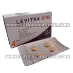 LEVITRA 4 tabletas 20 mg - Vardenafil - Bayer - Levitra se utiliza para tratar a varones adultos que sufren de disfunción eréctil o impotencia