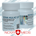 Nova Hulkz 20 - SARMs compuesto de Stenabolic SR9009 + RAD140 + YK-11. Nova Meds