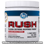 Rush - Bombeos musculares mximos. BPI Sport - Rush de BPI Sports es el suplemento definitivo para impulsar al mximo la hidratacin celular logrando unos bombeos musculares mximos.