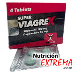 Súper ViagreX - Sildenafil 100 mg + Dapoxetina 60 mg x 4 tabletas. XT Labs Original