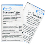Sustanon 250 mg - 3 Ampolletas -Sostenon 1 ml. Organon - Uno de los mas populadores anabólicos en el Mundo de testosterona.