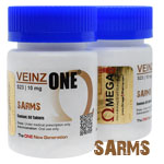 Veinz ONE  S23 10 mg. Aumenta masa muscular sin grasa. Omega 1 Pharma - Afecta positivamente los msculos y los huesos gracias a sus efectos anablicos selectivos para los tejidos, y no viene con los efectos andrognicos que vienen con otros esteroides andrognicos anablicos