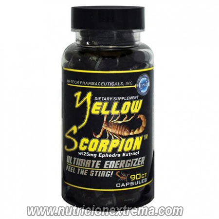 Yellow Scorpion 90 caps Hi-Tech Quemador Extremo - Quemador Extremo 25mg de Ephedra.